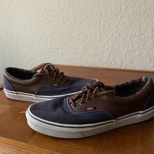 Vans Brown & Blue Casual Sneakers, mens 10.5